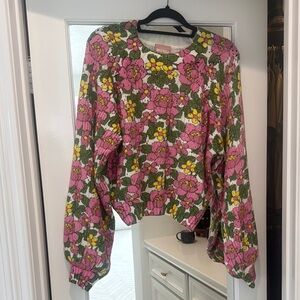 Pink Floral Women's Top